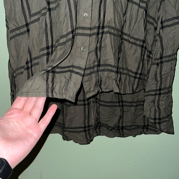 LAST CHANCE 7/31 green flannel dress - Picture 3 of 6